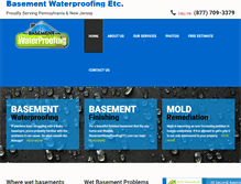 Tablet Screenshot of basementwaterproofingetc.com